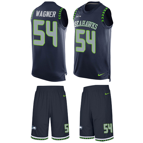 Nike Seahawks #54 Bobby Wagner Steel Blue Team Color Men's Stitched NFL Limited Tank Top Suit Jersey